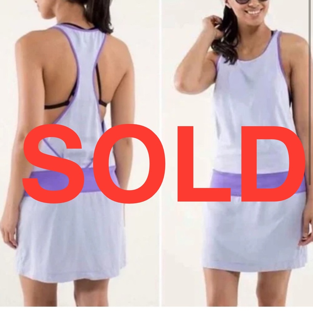 Lululemon Blissed Out Dress size 8 Cool Breeze Power Purple Beach Coverup Comfy